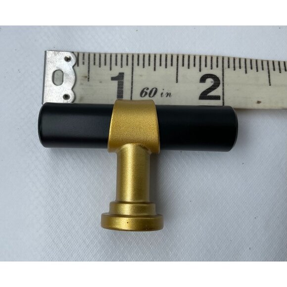 Haliwu Black and Gold Cabinet Knobs, 8 Pack 2 inch Single Hole With Screws - Picture 9 of 9